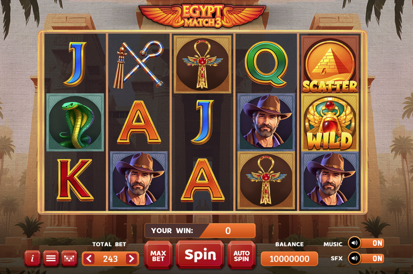 Jocuri pacanele Egypt Match 3 - REDBET - aparate si jocurile de tip slot-machines (jocuri pacanele), pariurile sportive in cota fixa, loterii intrenationale si jocuri virtuale.