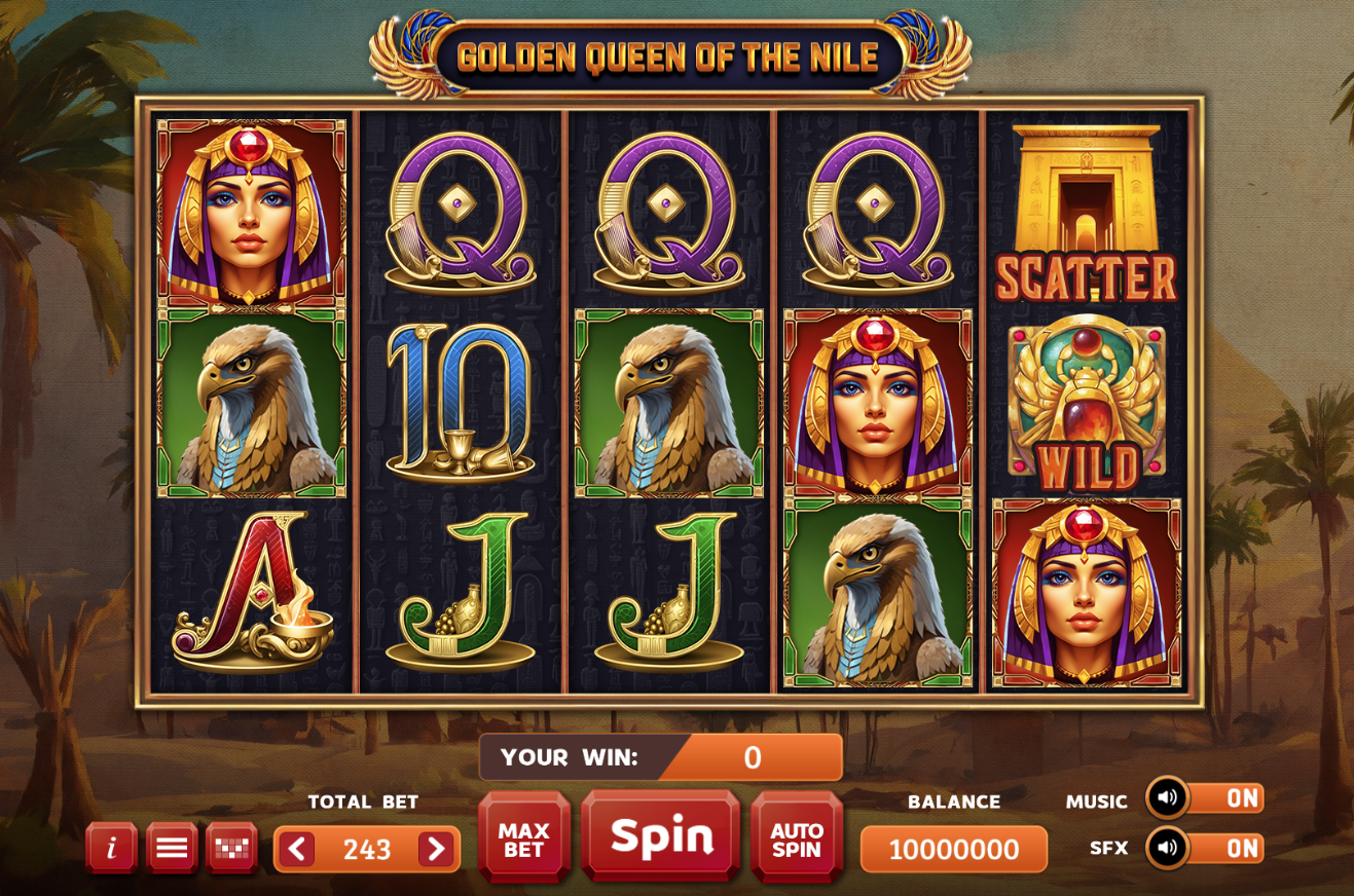 Jocuri pacanele Golden Queen of the Nile - REDBET - aparate si jocurile de tip slot-machines (jocuri pacanele), pariurile sportive in cota fixa, loterii intrenationale si jocuri virtuale.